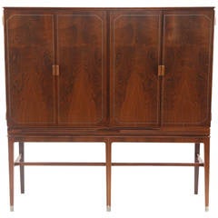 Stunning Rosewood Copper and Pewter Highboy by Georg Kofoed