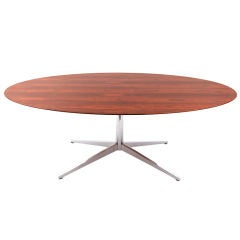 Florence Knoll Rosewood & Steel Dining Table