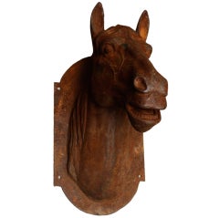 Life Size Cast Iron Horse Head