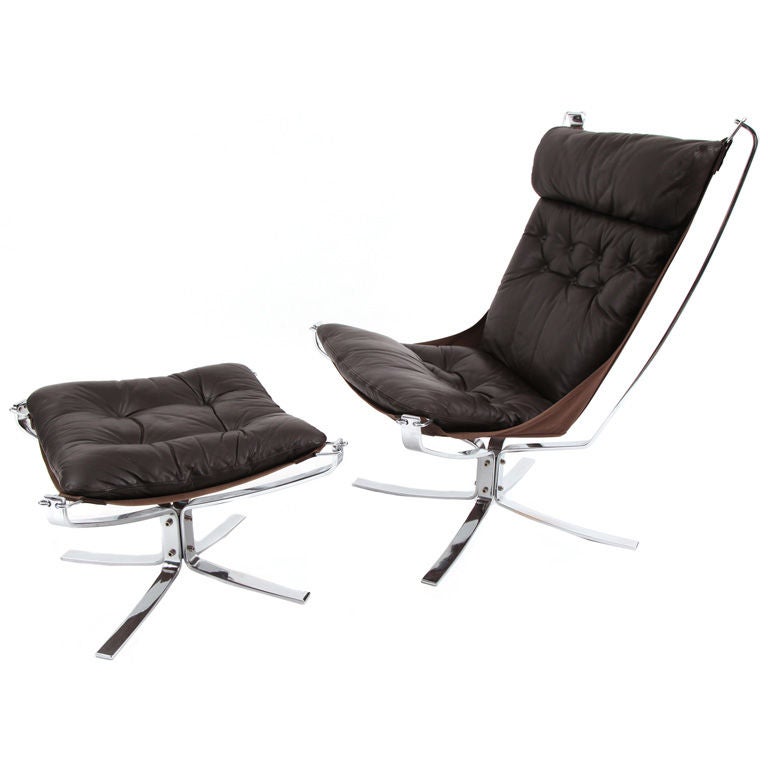 Sigurd Resell Falcon Chair & Ottoman
