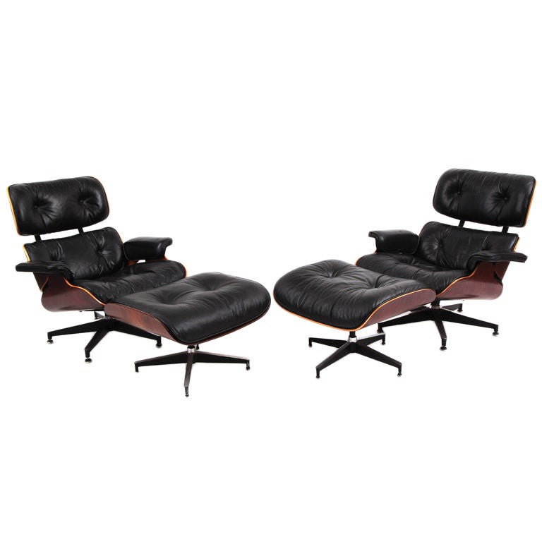 Pair of Eames Herman Miller Lounge Chairs