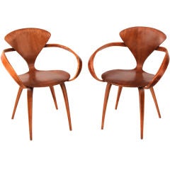 Pair of Norman Cherner Plycraft Arm Chairs