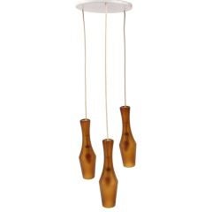 Amber Glass Danish Chandelier or Pendants 3
