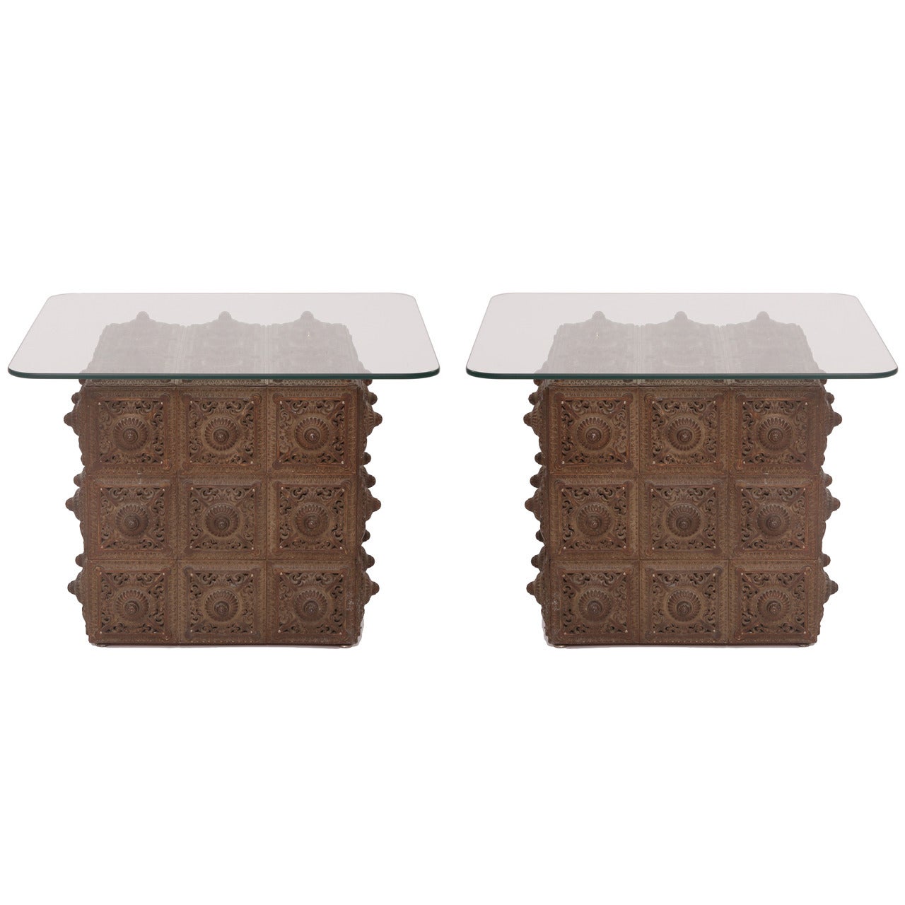 Pair of Highly Decorative Bronze Tables