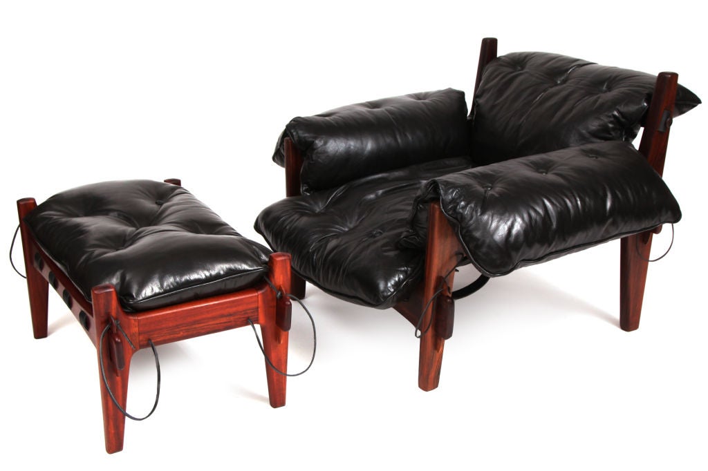 Sergio Rodrigues Poltrona Moleca Chairs & Ottoman