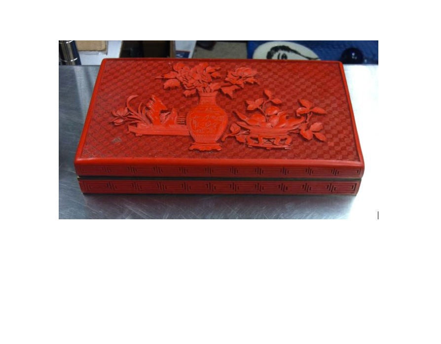 Lovely Carved Cinnabar Box