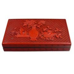Lovely Carved Cinnabar Box