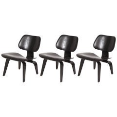 3 Eames Herman Miller LCW Chairs
