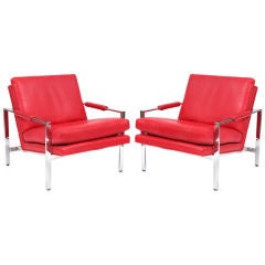 Milo Baughman Thayer Coggin Leather Lounge Chairs Milo Baughman Thayer Coggin Leather Lounge Chairs