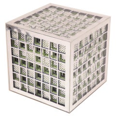 Nancy Miller Lucite & Paper Op Art Table