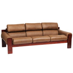 Rosewood & Leather Finnish Sofa