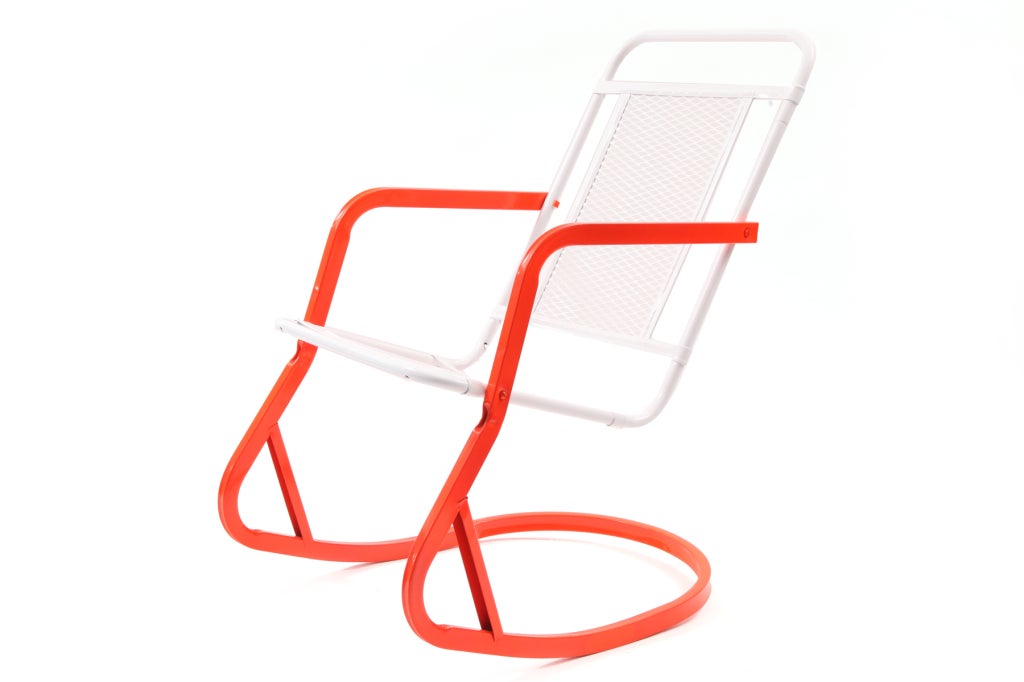 American Fabulous 1960s Steel and Aluminum Rocking Chairs