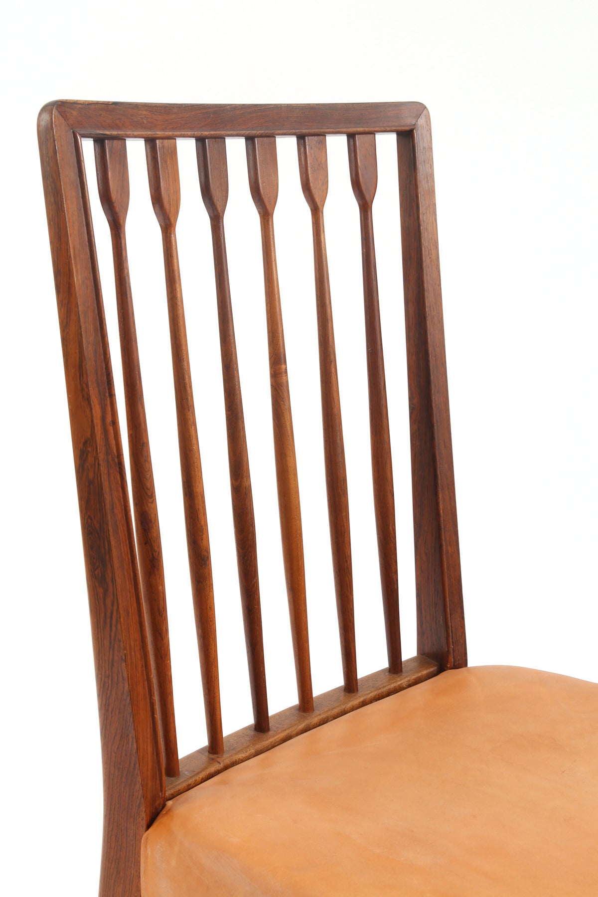 Danish Rare Set of Eight Rosewood Dining Chairs by Georg Kofoed