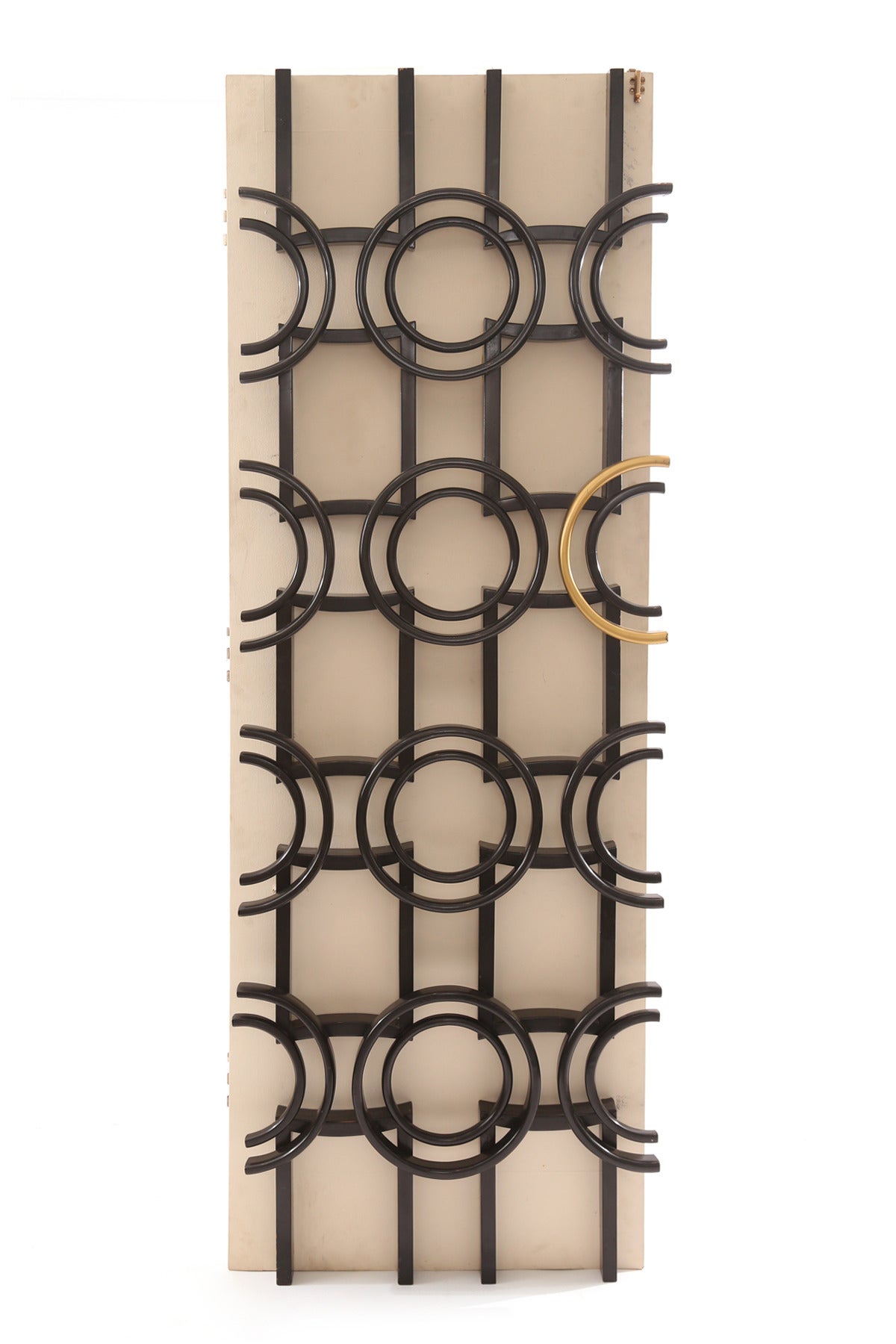 Pair of Fabulous Mahogany and Brass Interior Doors