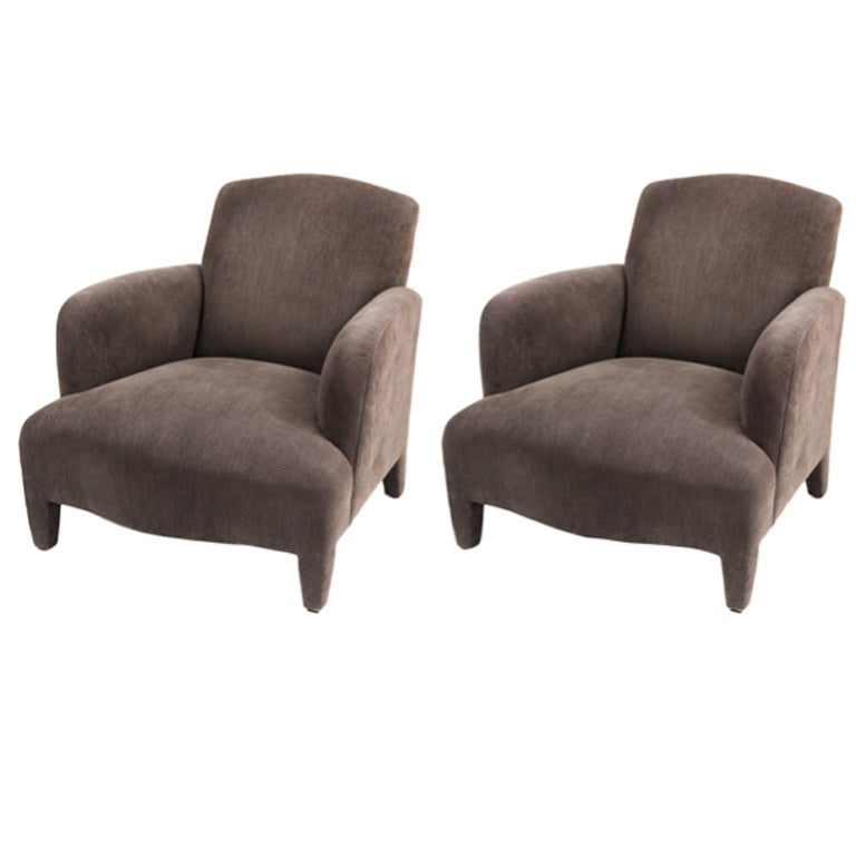 Gorgeous Pair of  John Hutton Donghia Lounge Chairs