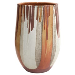 Monumental David Cressey Drip Glaze Ceramic Planter