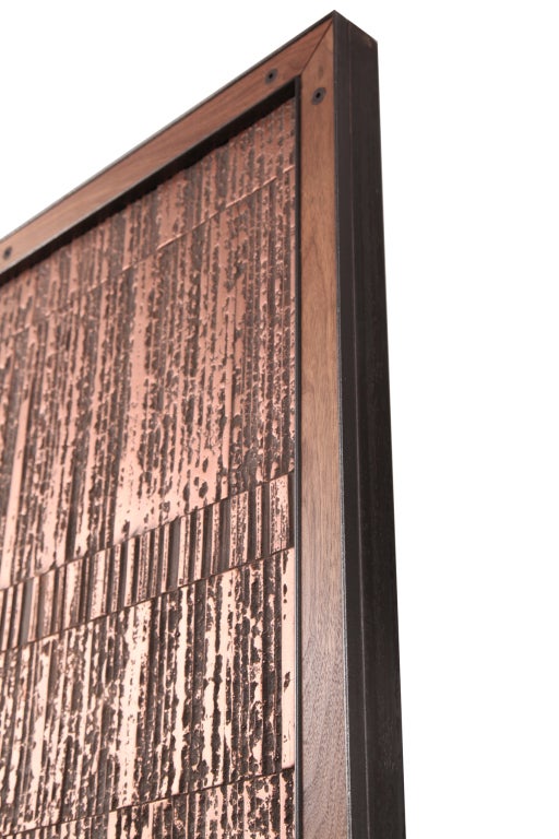 American Forms and Surfaces Copper Walnut and Steel Panel