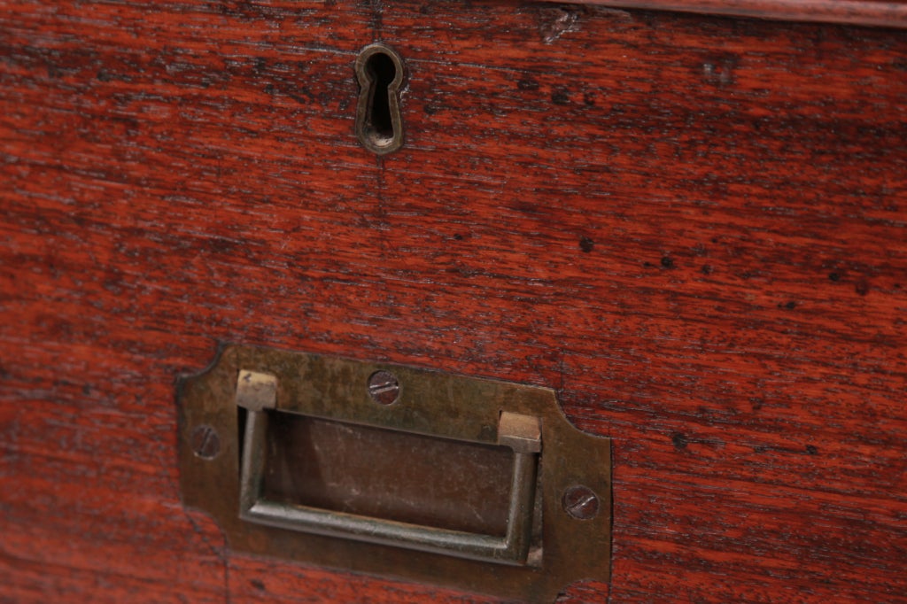 Brass 19th Century Georgian Thuyawood Campaign Chest of Drawers