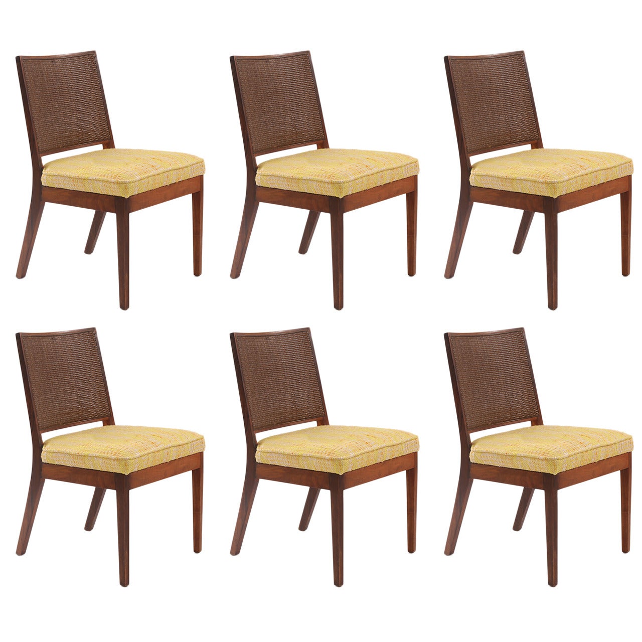 Six Solid Walnut Dining Chairs by John Kapel