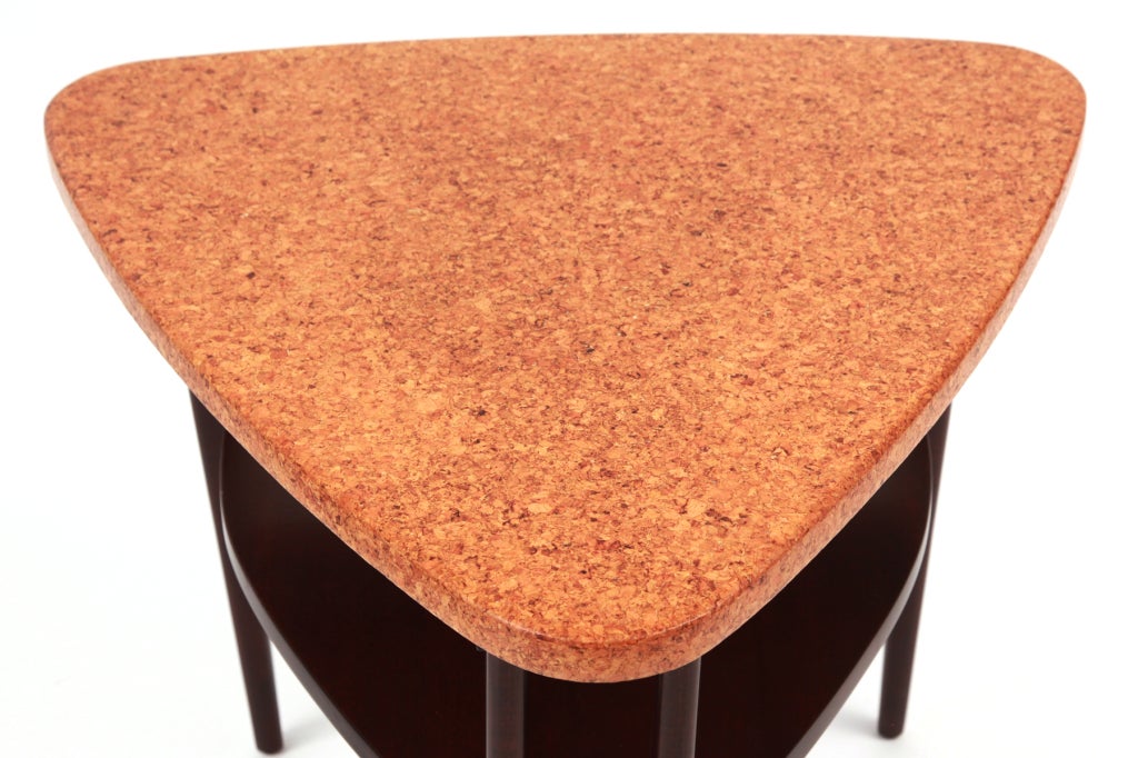 Mid-20th Century Sculptural Cork and Mahogany Table by Paul Frankl