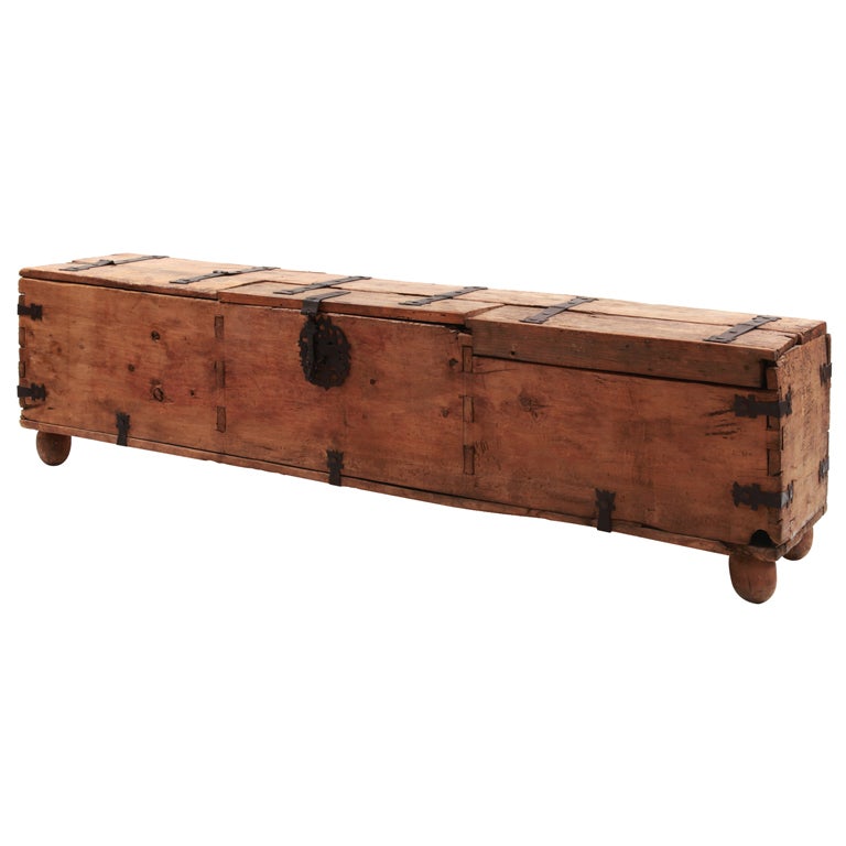 Sabino Wood and Patinated Iron Blanket Chest
