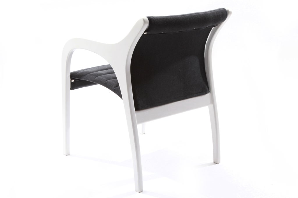 Italian Claudio Salocchi Charcoal Grey Occasional Chairs