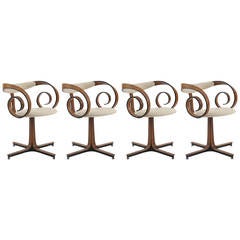 Four Rare Scroll Chairs by George Mulhauser for Plycraft