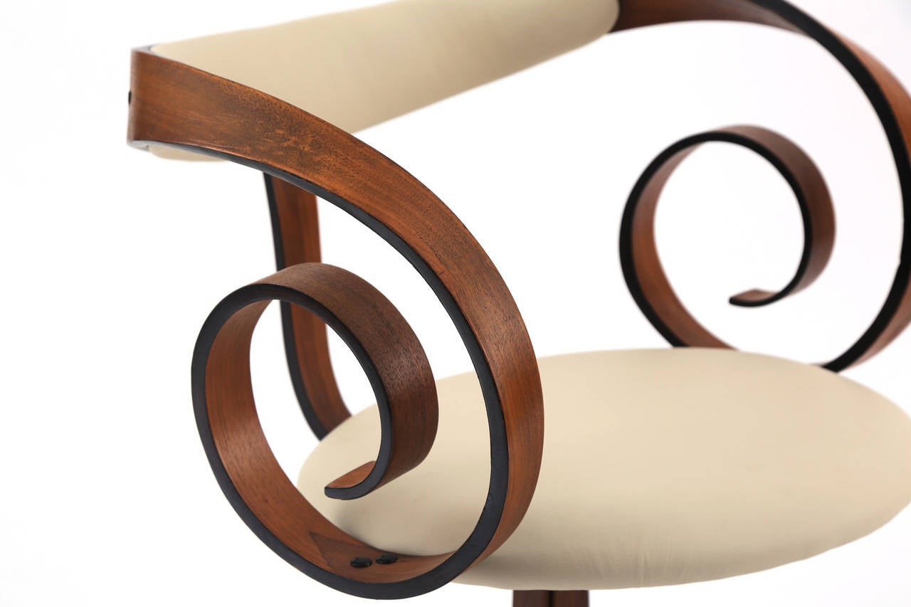 Mid-Century Modern Four Rare Scroll Chairs by George Mulhauser for Plycraft