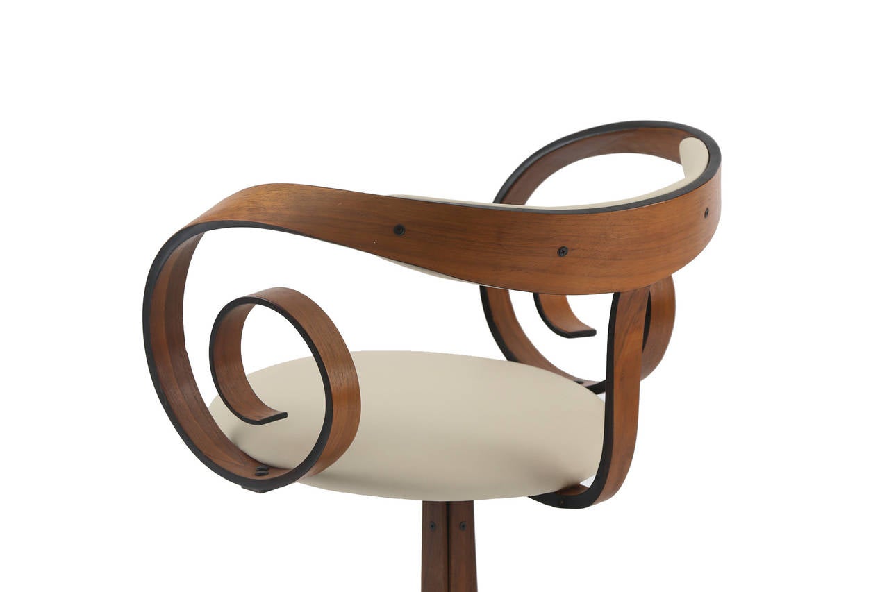 Mid-20th Century Four Rare Scroll Chairs by George Mulhauser for Plycraft