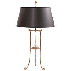 Stunning Brass & Glass Italian Table Lamp