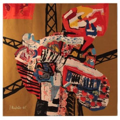 Remarkable 6.5' Hand Woven Tapestry by Rudnas