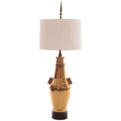 Large Scale Brass Amphora Lamp