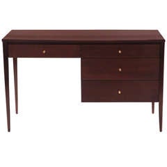 Paul McCobb Lacquered Maple and Brass Desk