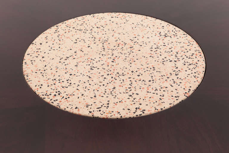 Harvey Probber Walnut & Terrazzo Parlor Table In Excellent Condition In Phoenix, AZ