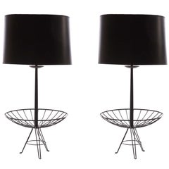 Pair of Stunning Lacquered Copper Lamps after Ferris 
Shacknove