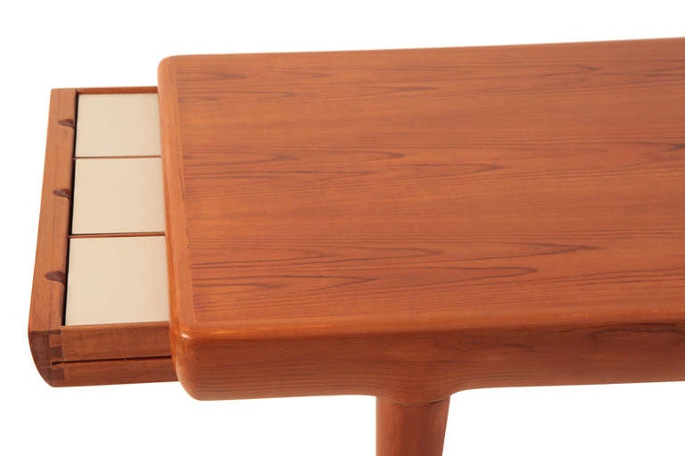 Danish Johannes Andersen Teak Cocktail Table with Drawers