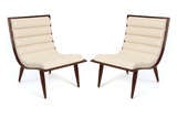 Elegant Bentwood and Rolled Leather Lounge Chairs at 1stdibs