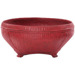 Lacquered Offering Bowl from Burma, Early 1900s