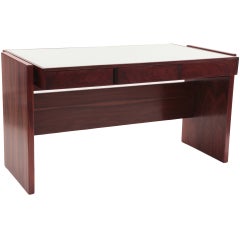 Rare Rosewood & Glass Desk by Joaquim Tenreiro