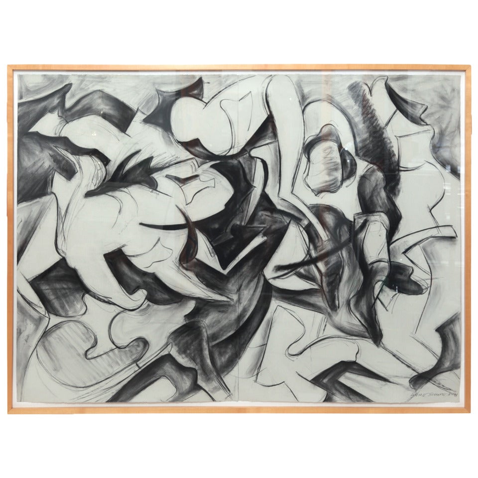 Large-Scale Charcoal Drawing by Anne Schutte