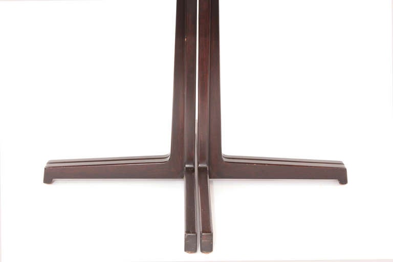 American Sculptural Edward Wormley for Dunbar Walnut Dining Table