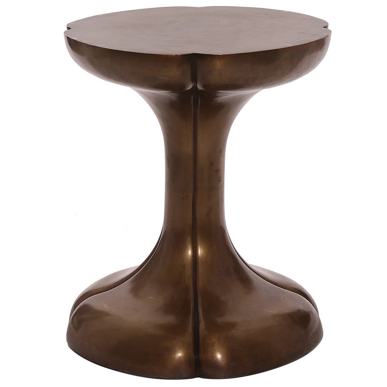 Jacques Garcia for McGuire Cast Brass ''Lucky'' Pedestal Table at 1stDibs