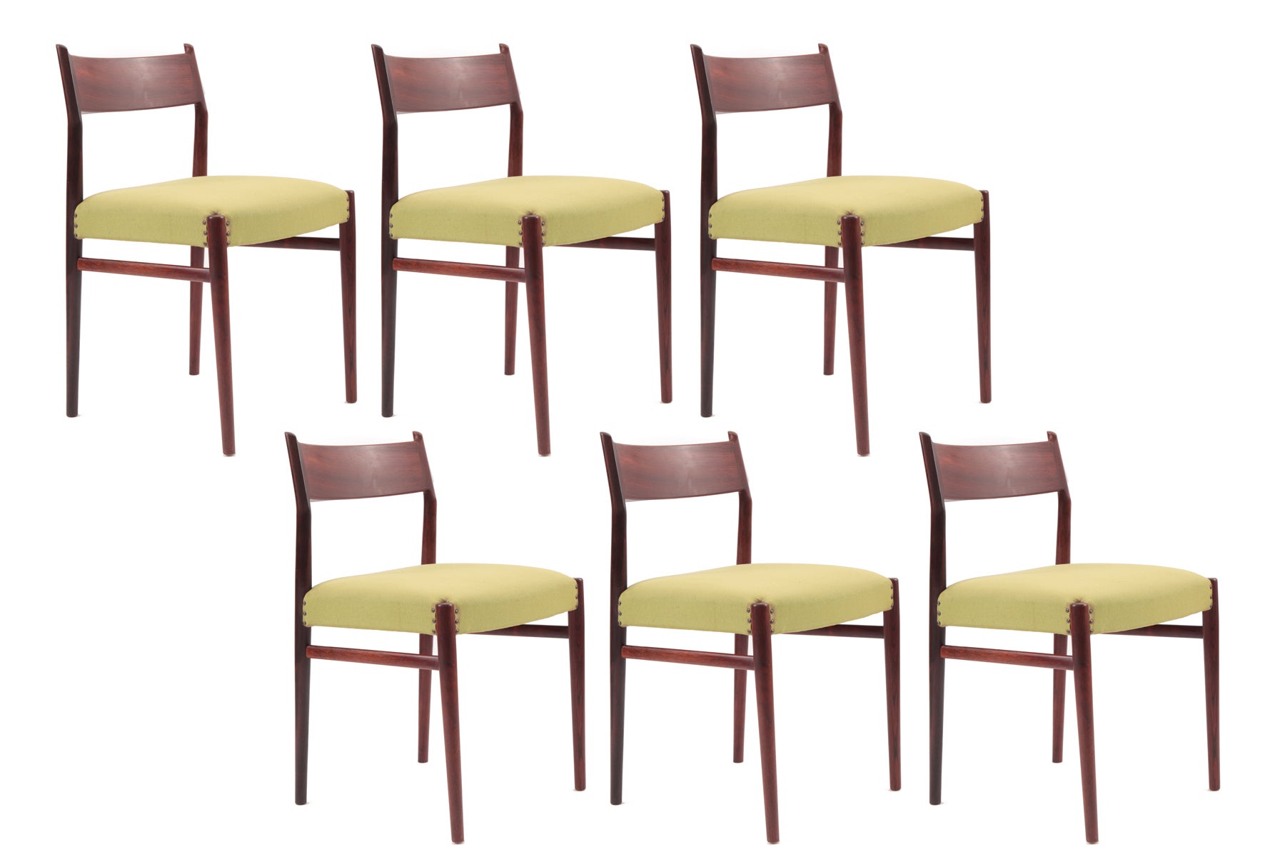 Six Stunning Solid Rosewood Dining Chairs