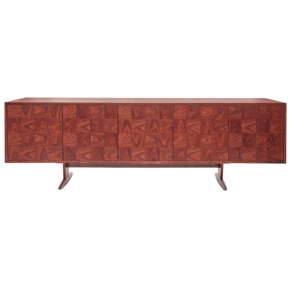 Rare Giuseppe Scapinelli Patchwork Rosewood Sideboard