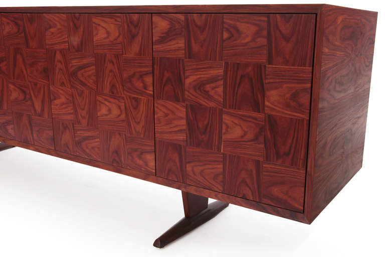 Rare Giuseppe Scapinelli Patchwork Rosewood Sideboard 1