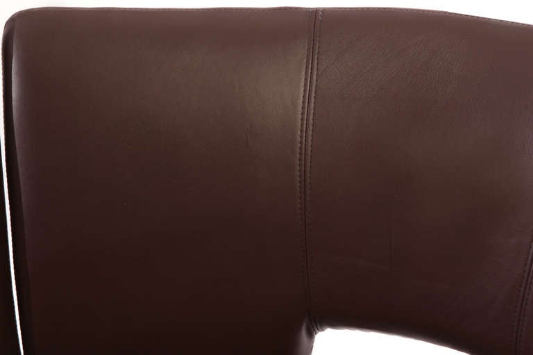 Danish Chocolate Brown Leather Erik Jorgensen 'Pelican' Sofa