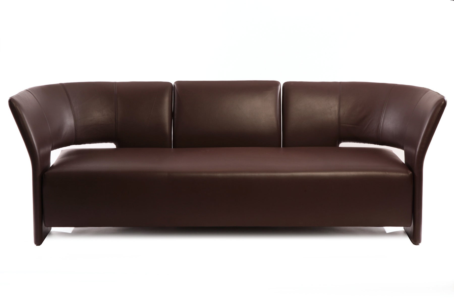Chocolate Brown Leather Erik Jorgensen 'Pelican' Sofa