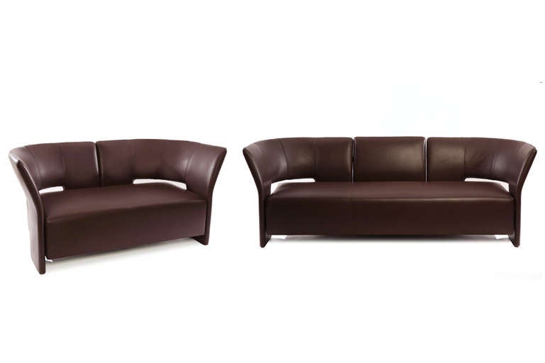 Late 20th Century Chocolate Brown Leather Erik Jorgensen 'Pelican' Sofa