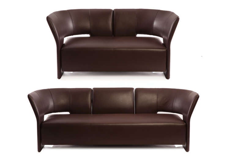 Chocolate Brown Leather Erik Jorgensen 'Pelican' Sofa 1