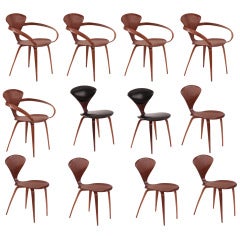12 Norman Cherner Plycraft Dining Chairs